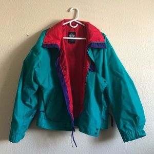 Columbia-M-Colorblock zip/button up Windbreaker